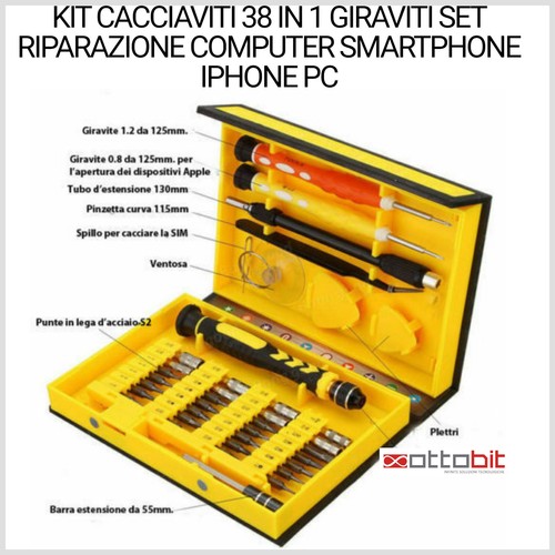 Kit cacciaviti 1 - 38, in